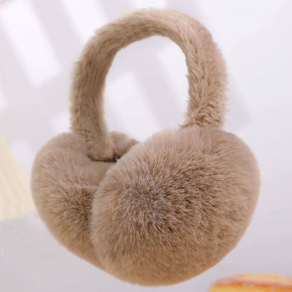 1PC Solid Color Soft Plush Ear Warmer Winter Warm Earmuffs Fashion Ear Cover Outdoor Cold Protection Ear-Muffs Folding Earflap