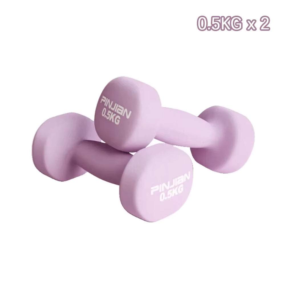 2Pcs Dumbbell Fitness Equipment Stable Durable Dumbbell 0.5Kg Weight Bodybuilding Training at Home for Women Fitness Equipment