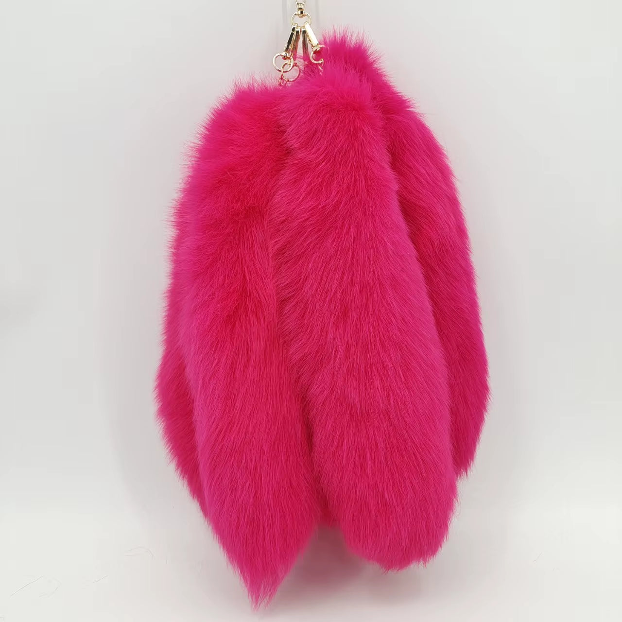 Natural Fox Fur Tail Keychain Furry 2024 Y2K Beautiful Accesory Length 40Cm Car Keychain for Women Fluffy Key Chain