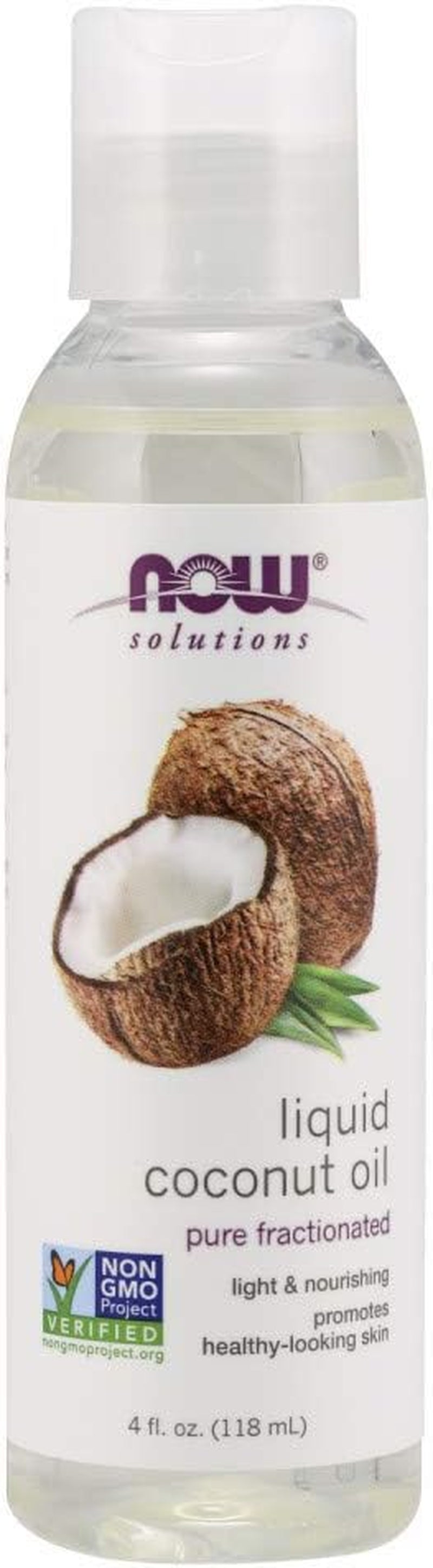 Solutions, Liquid Coconut Oil, Light and Nourishing, Promotes Healthy-Looking Skin and Hair, 4-Ounce