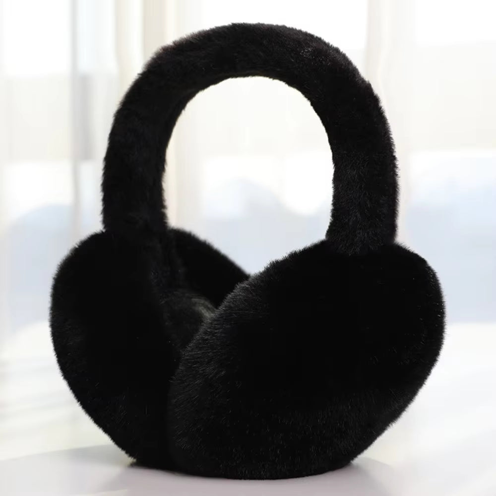 1PC Solid Color Soft Plush Ear Warmer Winter Warm Earmuffs Fashion Ear Cover Outdoor Cold Protection Ear-Muffs Folding Earflap