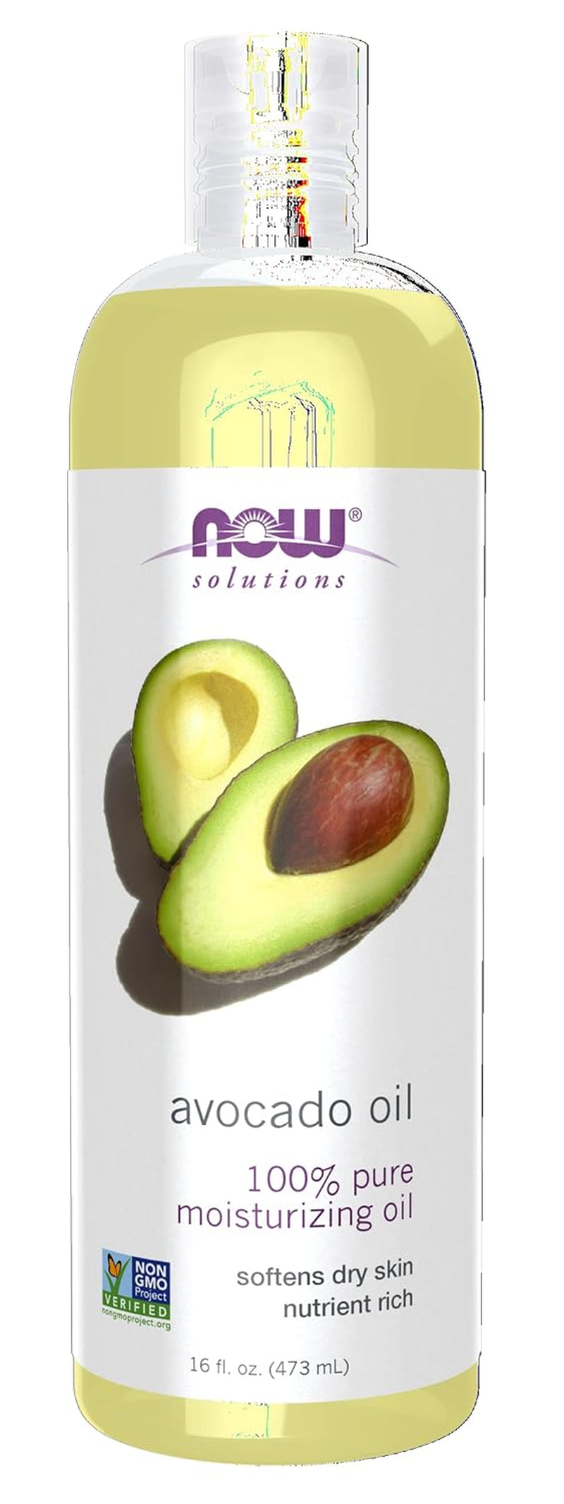 Solutions, Avocado Oil, 100% Pure Moisturizing Oil, Nutrient Rich and Hydrating, 16-Ounce